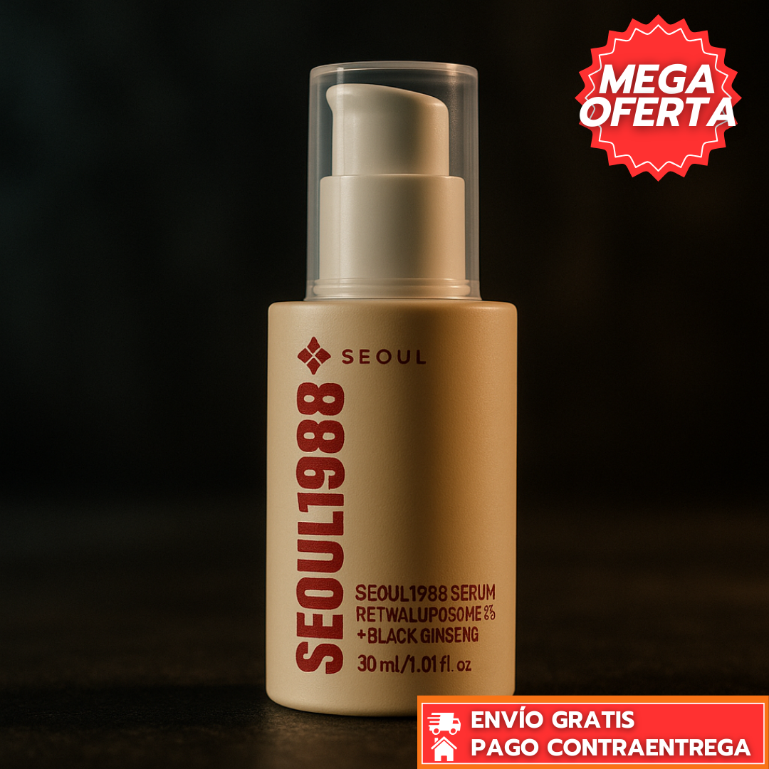 Seoul 1988 NightGlow™: Sérum Facial Nocturno con Retinal y Ginseng que Reafirma, Ilumina y Suaviza