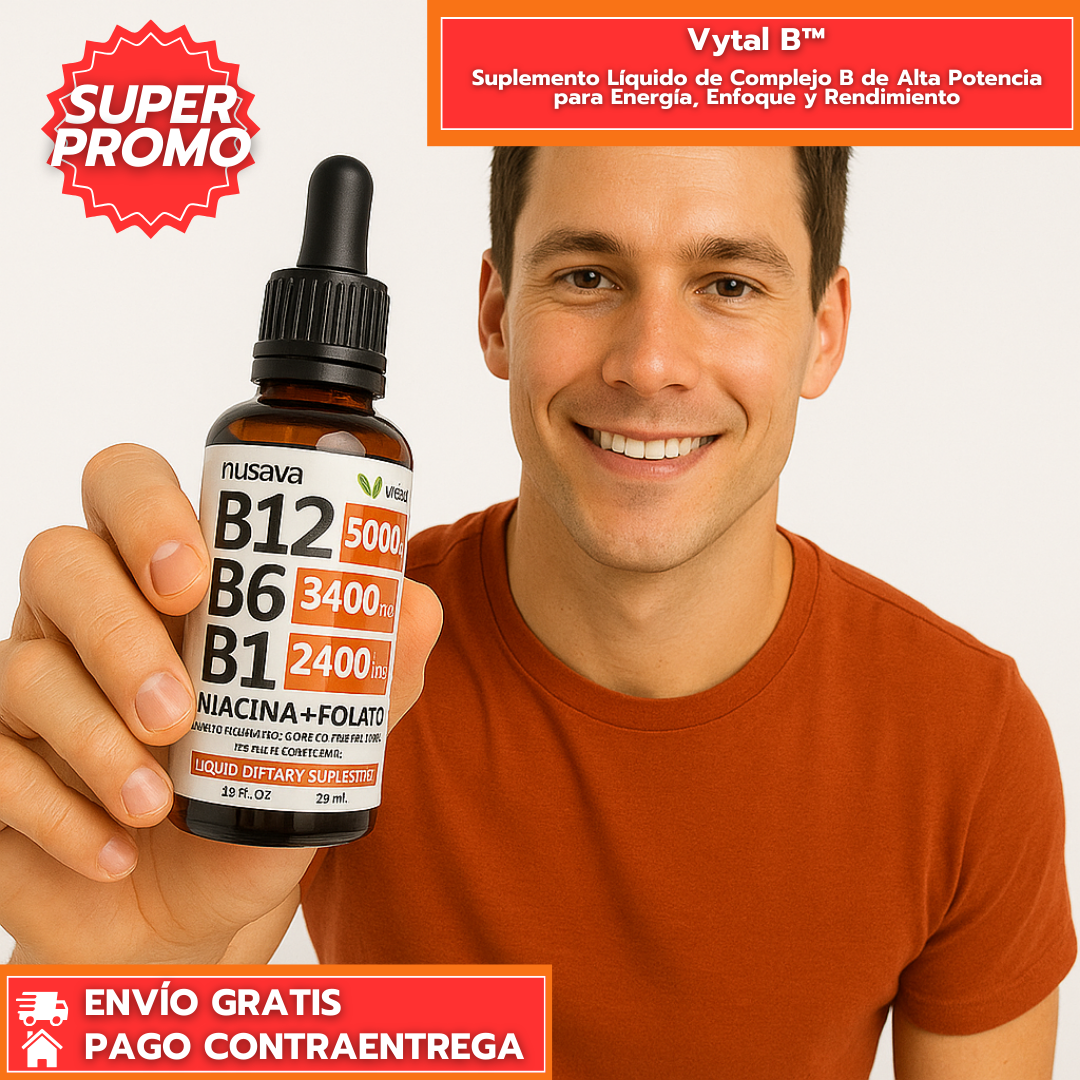 Vytal B™: Suplemento Líquido de Complejo B de Alta Potencia para Energía, Enfoque y Rendimiento