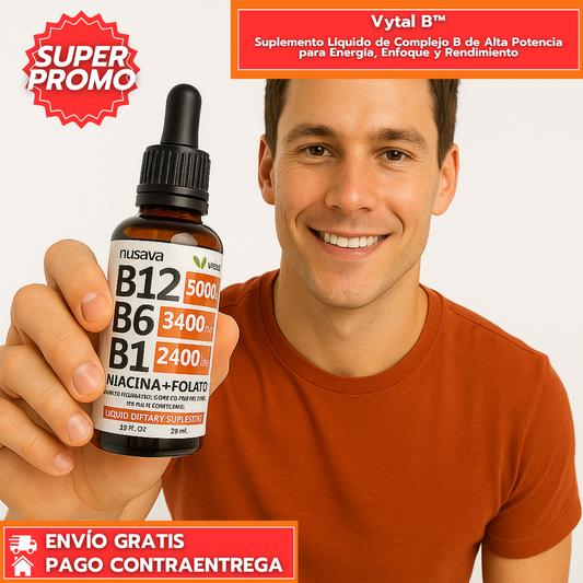 Vytal B™: Suplemento Líquido de Complejo B de Alta Potencia para Energía, Enfoque y Rendimiento