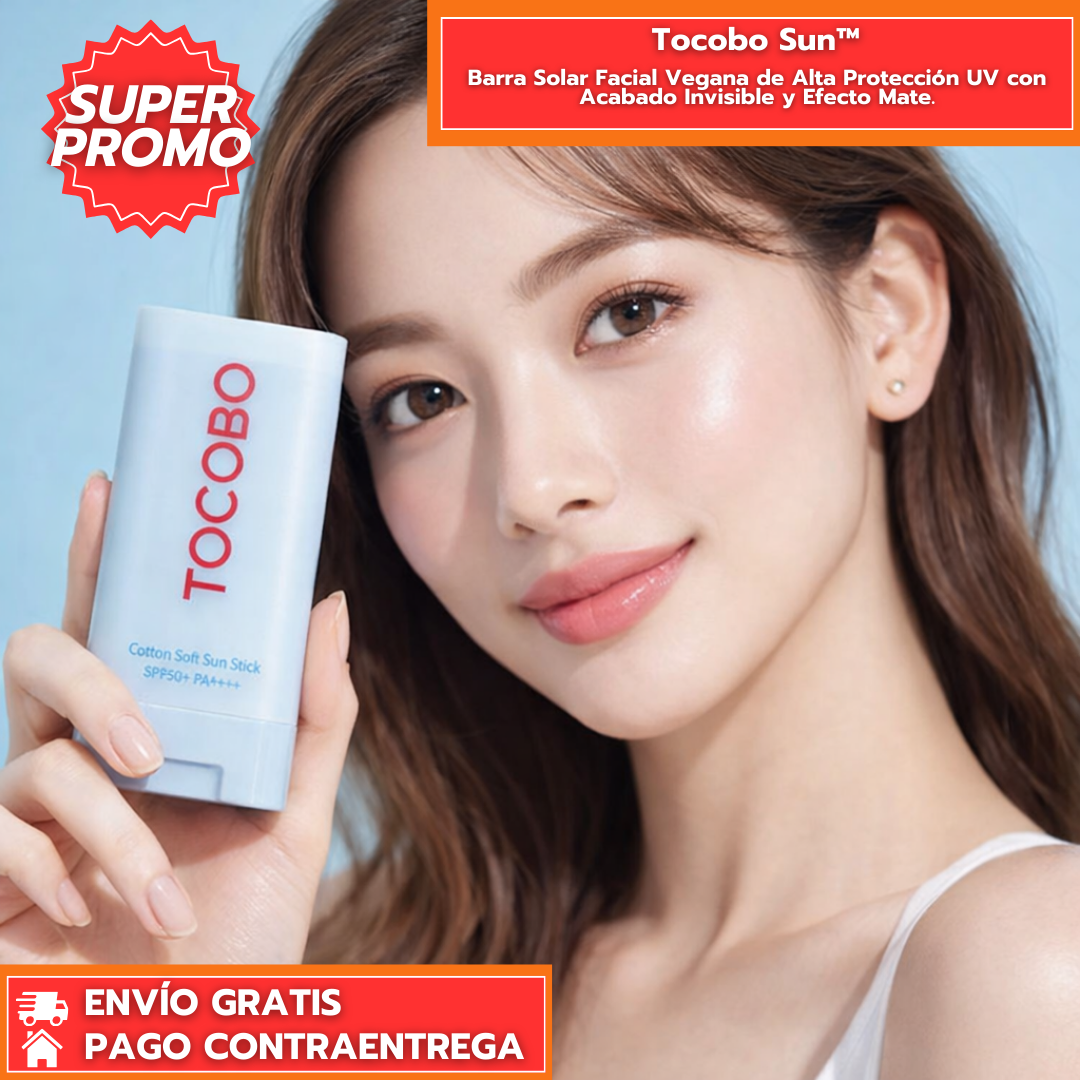 Tocobo Sun™: Barra Solar Facial Vegana de Alta Protección UV con Acabado Invisible y Efecto Mate.