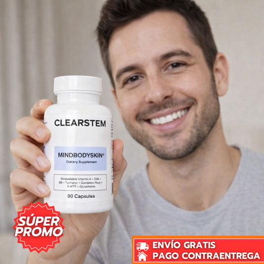 Clearstem Mindbodyskin™: Suplemento Antiacné Hormonal que Equilibra Hormonas y Purifica desde el Interior