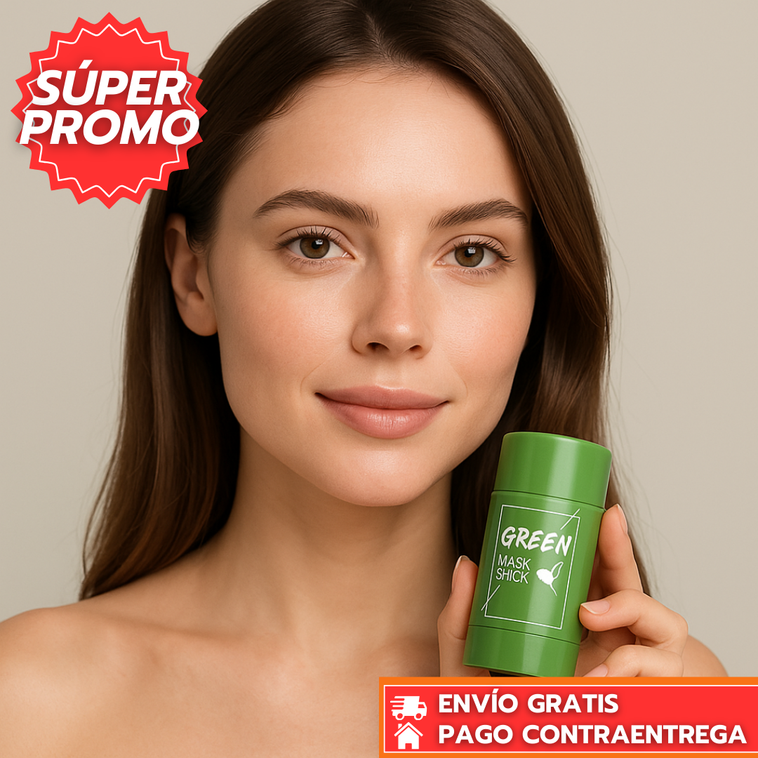 Oferta Especial 2x1 GreenStick™: Mascarilla Facial que Elimina Puntos Negros, Controla la Grasa y Refresca la Piel al Instante.