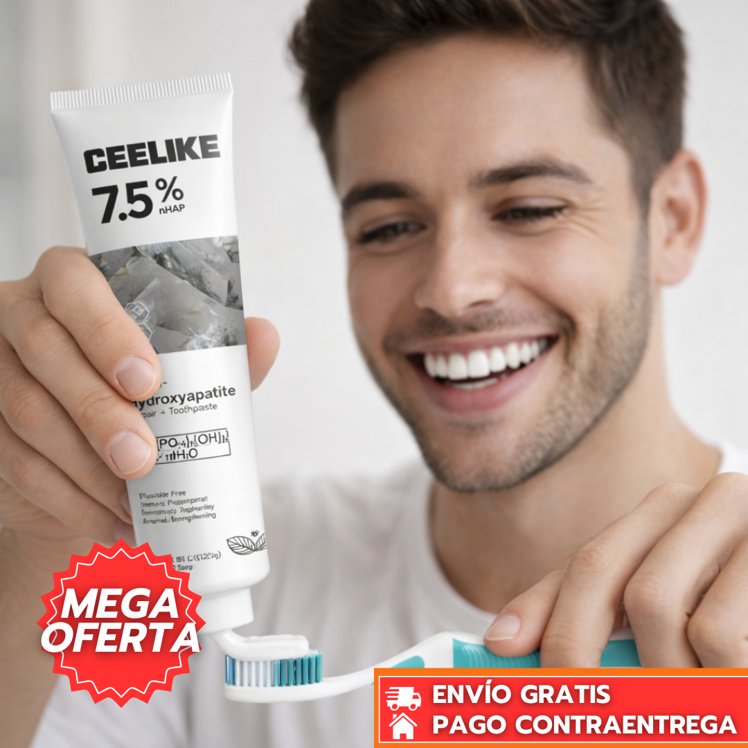 SUPER OFERTA 2 X 1 CeelikeWhite™: Pasta Dental sin Flúor que Fortalece el Esmalte y Realza el Blanco Natural 120ml