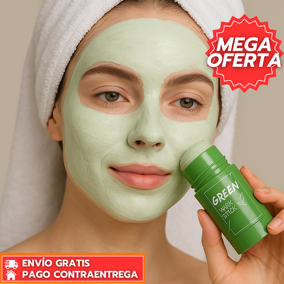 Oferta Especial 2x1 GreenStick™: Mascarilla Facial que Elimina Puntos Negros, Controla la Grasa y Refresca la Piel al Instante.