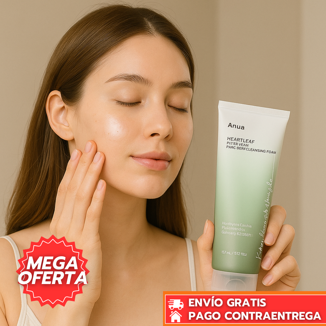 Anua Heartleaf™: Espuma Limpiadora Facial con Quercetinol que Purifica y Calma Piel Grasa y con Acné 60ml.