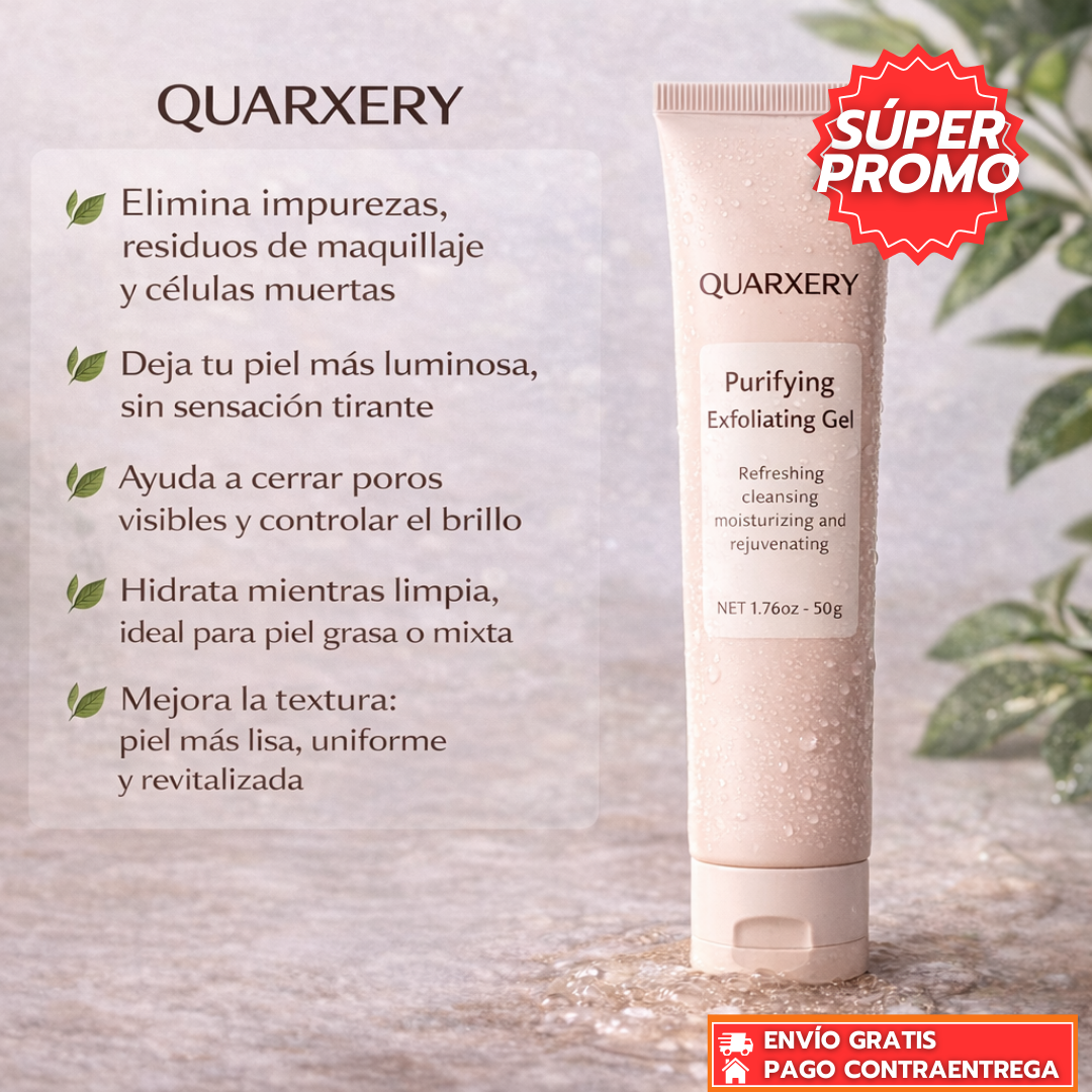 SUPER OFERTA 2 X 1  Quarxery ExfoLuxe™: Gel Exfoliante Corporal que Suaviza, Renueva y Revitaliza la Piel