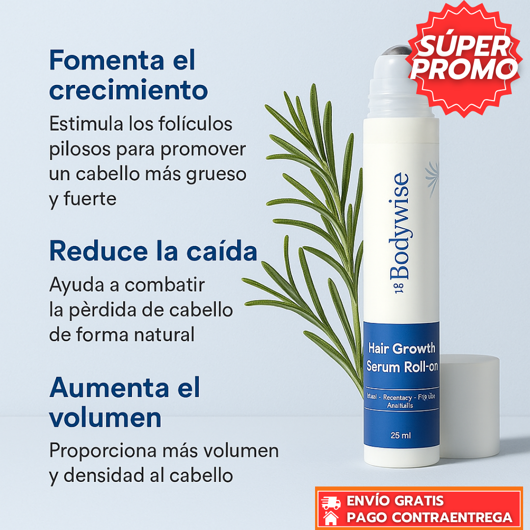 Oferta Especial 2x1 HairWise™: Sérum Capilar Masculino para Crecimiento y Fortalecimiento del Cabello 10ml