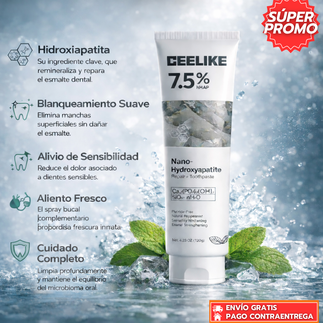 SUPER OFERTA 2 X 1 CeelikeWhite™: Pasta Dental sin Flúor que Fortalece el Esmalte y Realza el Blanco Natural 120ml