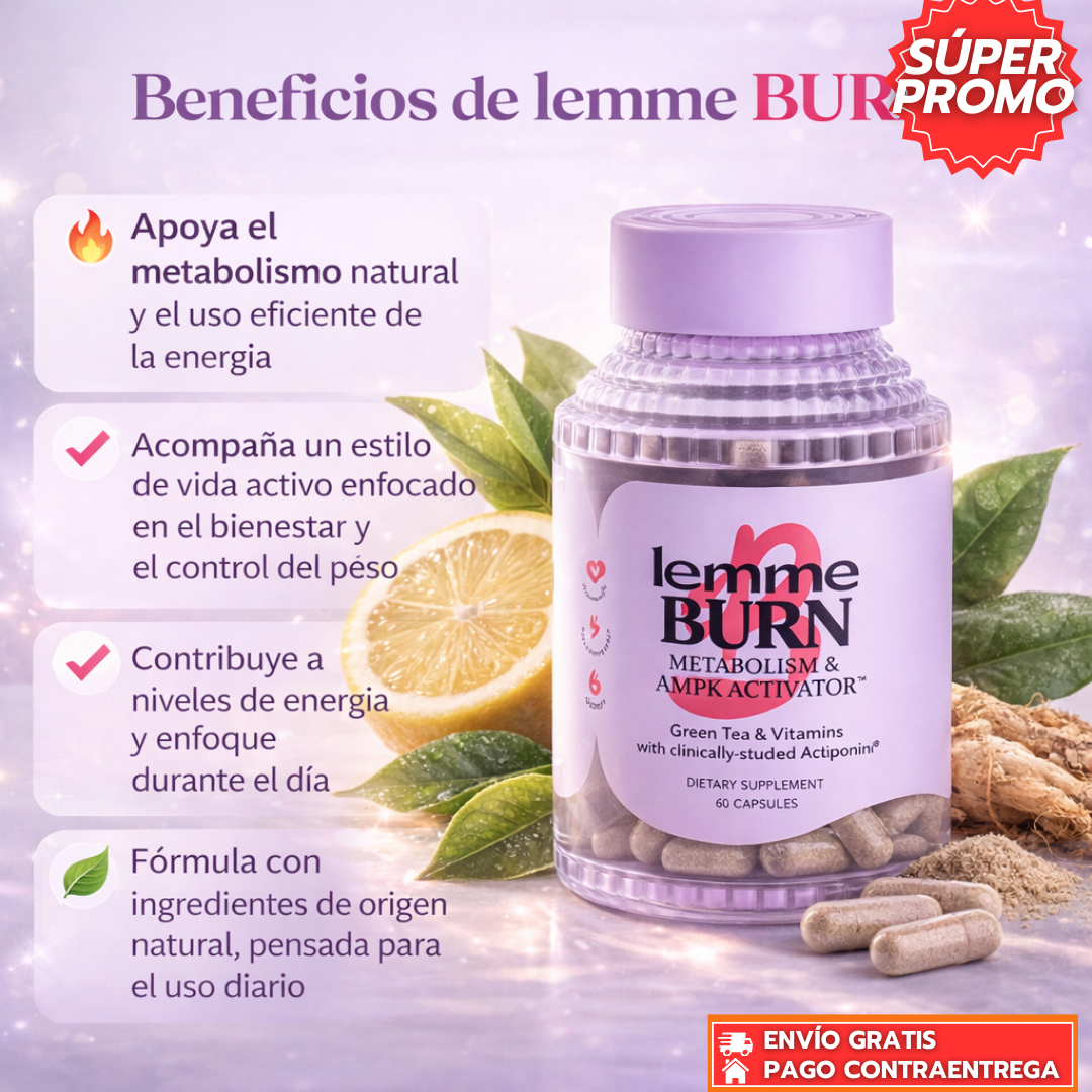 LemmeBurn Fit™: Cápsulas Naturales que Ayudan a Mujeres a Sentirse Ligeras y Llenas de Energía.