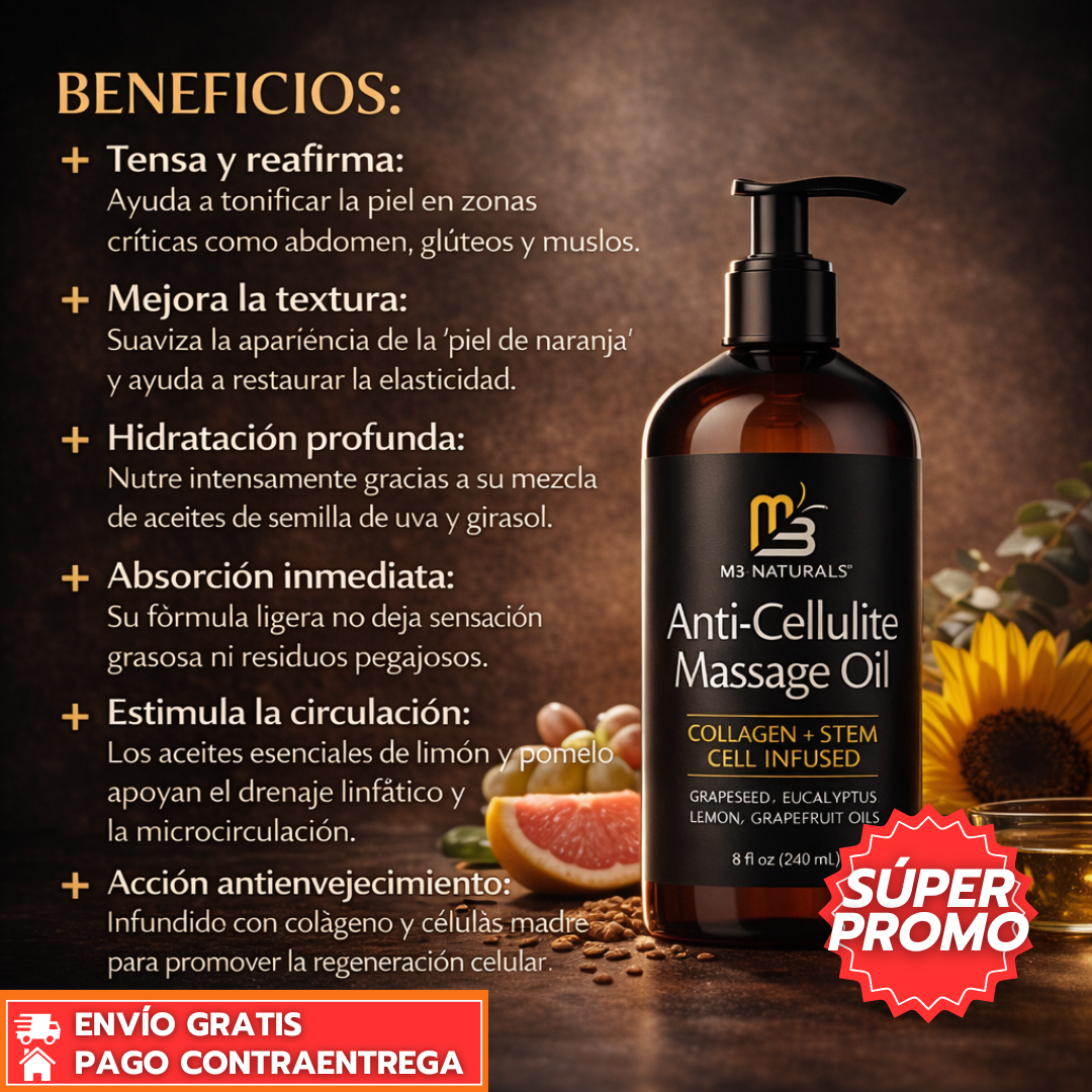 M3 Naturals™: Aceite Corporal para el Cuidado de la Piel.