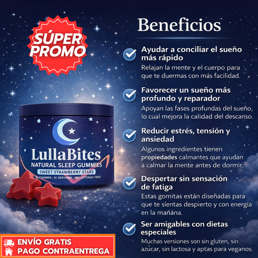 LullaBites™: Gomitas Naturales que Ayudan a Dormir Mejor y Despertar con Energía