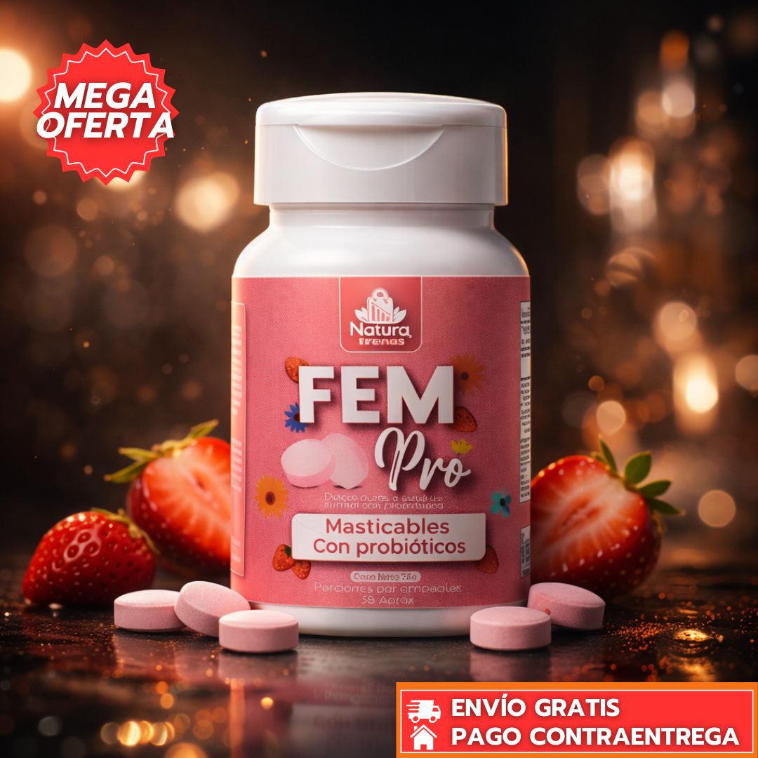 Fem Pro™: Probiótico Femenino que Equilibra la Flora Vaginal e Intestinal y Apoya la Salud Íntima.