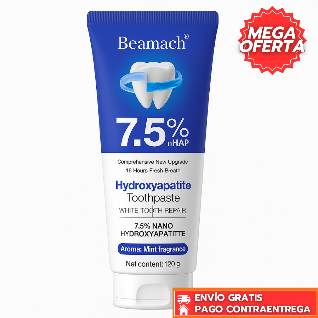 BeamachCare™: Pasta Dental con Hidroxiapatita que Protege, Repara y Fortalece el Esmalte para una Sonrisa Sana 120ML.