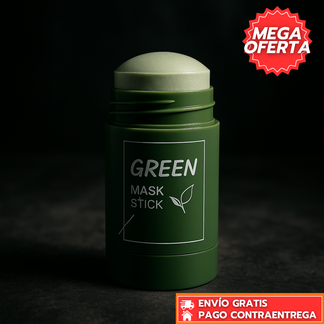 Oferta Especial 2x1 GreenStick™: Mascarilla Facial que Elimina Puntos Negros, Controla la Grasa y Refresca la Piel al Instante.