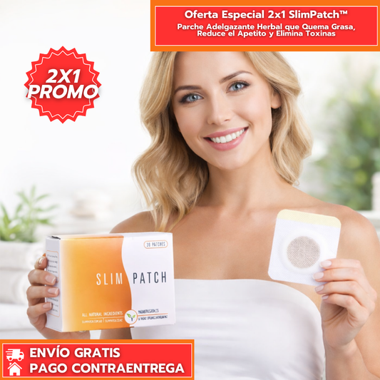 Oferta Especial 2x1 SlimPatch™: Parche Adelgazante Herbal que Quema Grasa, Reduce el Apetito y Elimina Toxinas